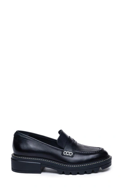 Bernardo Chandler Platform Penny Loafer In Black