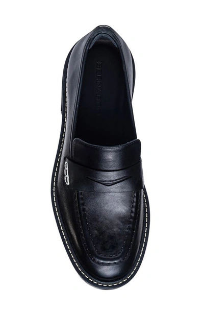 Bernardo Chandler Platform Penny Loafer In Black