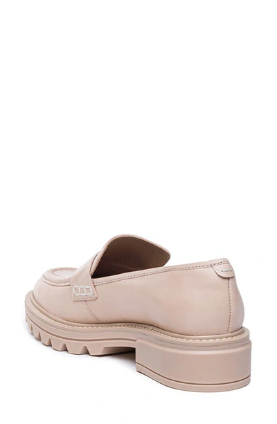 Bernardo Chandler Platform Penny Loafer In Blush