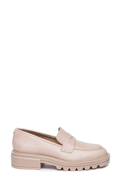 Bernardo Chandler Platform Penny Loafer In Blush
