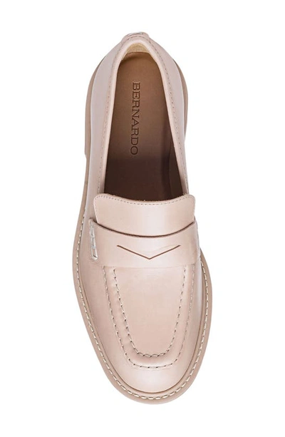 Bernardo Chandler Platform Penny Loafer In Blush