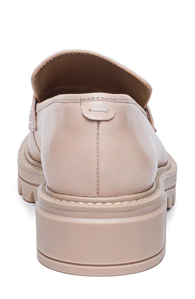 Bernardo Chandler Platform Penny Loafer In Blush