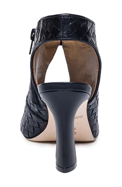 Shop Bernardo Footwear Leonora Woven Peep Toe Pump In Black