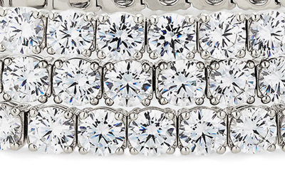 Nadri Cubic Zirconia Coil Bracelet In Rhodium