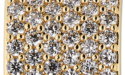 Shop Nadri Disco Chunky Pavé Huggie Hoop Earrings In Gold