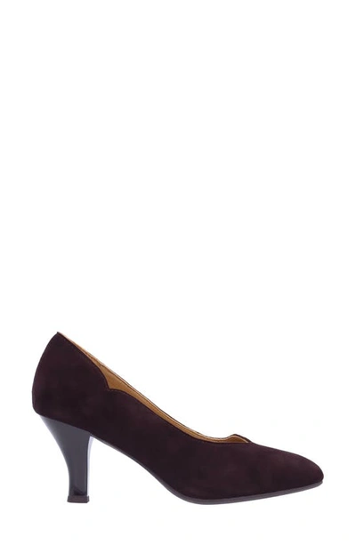 Shop L'amour Des Pieds Bambelle Pointed Toe Pump In Chocolate