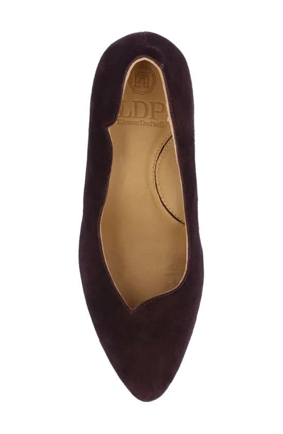 Shop L'amour Des Pieds Bambelle Pointed Toe Pump In Chocolate