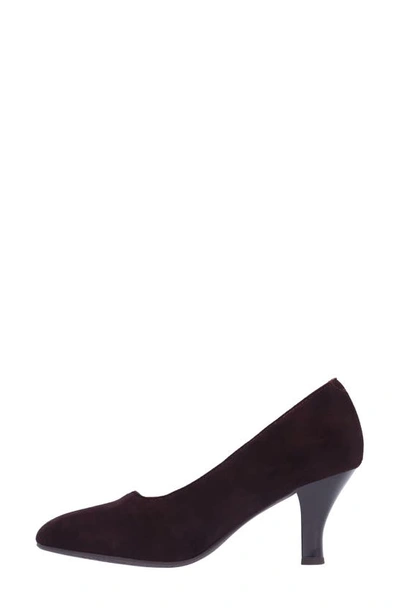 Shop L'amour Des Pieds Bambelle Pointed Toe Pump In Chocolate