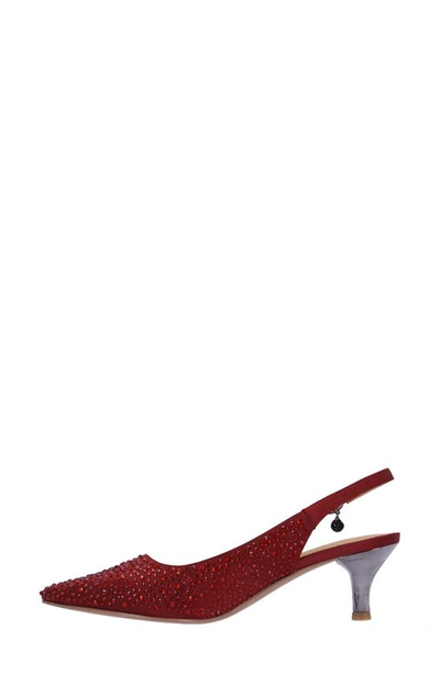 Shop J. Reneé Ferryanne Pointed Toe Slingback Pump In Burgundy