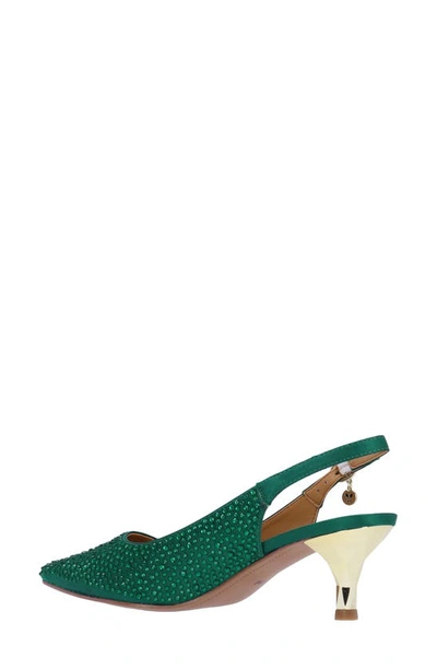 Shop J. Reneé Ferryanne Pointed Toe Slingback Pump In Emerald