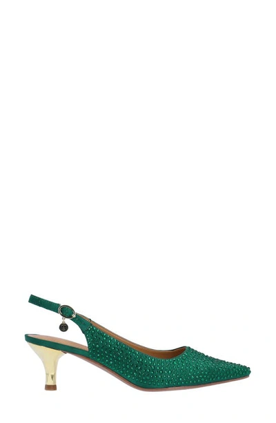 Shop J. Reneé Ferryanne Pointed Toe Slingback Pump In Emerald