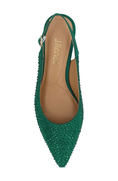 Shop J. Reneé Ferryanne Pointed Toe Slingback Pump In Emerald