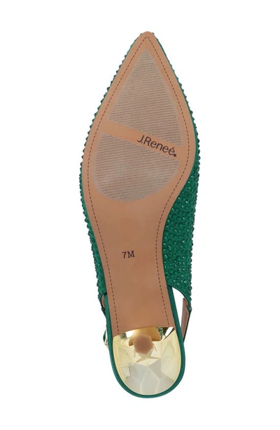 Shop J. Reneé Ferryanne Pointed Toe Slingback Pump In Emerald