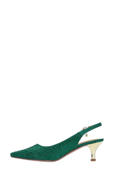 Shop J. Reneé Ferryanne Pointed Toe Slingback Pump In Emerald
