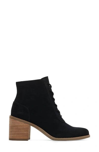 Shop Toms Evelyn Lace-up Bootie In Black