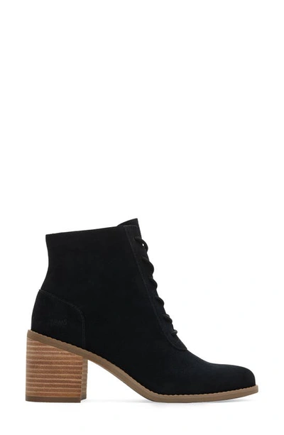 Toms Evelyn Lace-up Bootie In Black