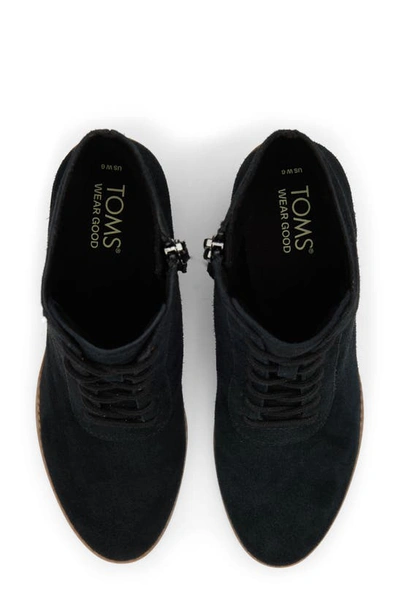 Toms Evelyn Lace-up Bootie In Black