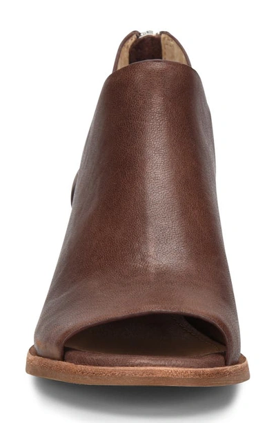 Shop Söfft Carleigh Peep Toe Bootie In Cocoa Brown