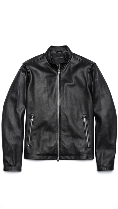 Shop Theory Morvek Lkelleher Leather Jacket In Black