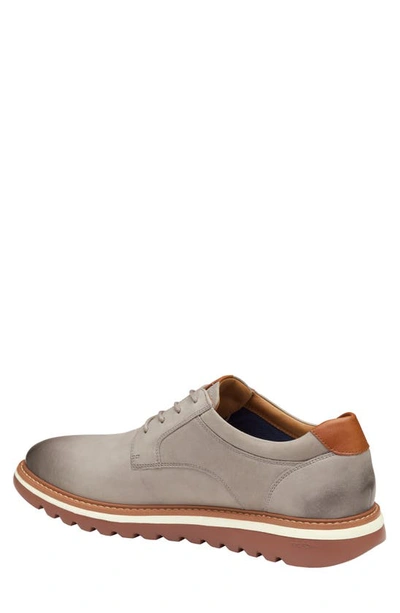 Johnston & Murphy Braydon Plain Toe Derby In Gray Oiled Nubuck
