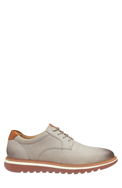 Johnston & Murphy Braydon Plain Toe Derby In Gray Oiled Nubuck
