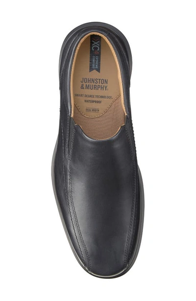 Johnston & Murphy Xc4® Stanton 2.0 Runoff Venetian Loafer In Black Waterproof Full Grain
