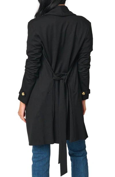 Gibsonlook Belted Ponte Topper Jacket In Black
