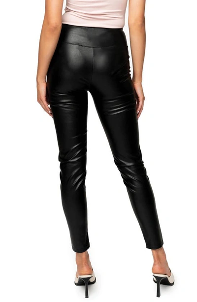 Gibsonlook Gigi Essential Faux Leather Leggings In Black