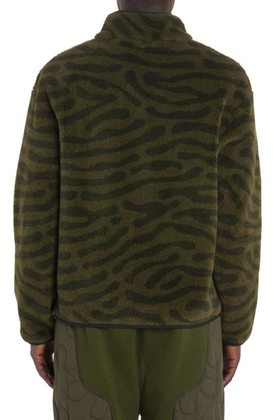 Shop Moncler Genius X Salehe Bembury Zip Fleece Jacket In Green