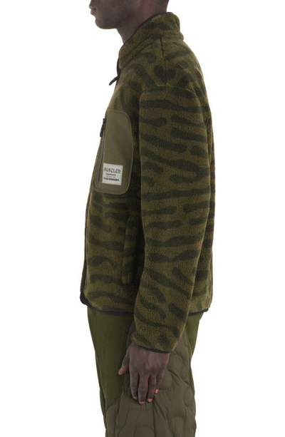 Shop Moncler Genius X Salehe Bembury Zip Fleece Jacket In Green