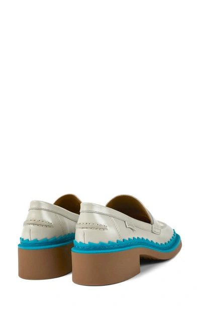 Shop Camper Twins Mismatched Penny Loafers In Lt. Pastel Grey