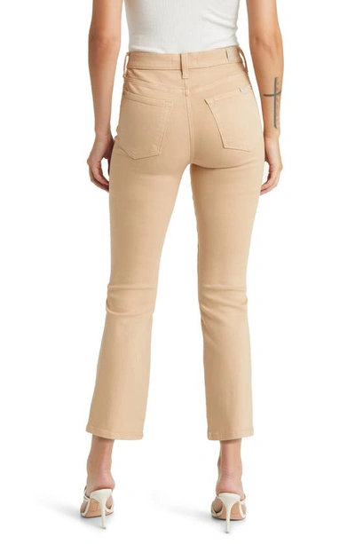 Shop 7 For All Mankind Coated High Waist Slim Kick Flare Jeans In Caramel Coated