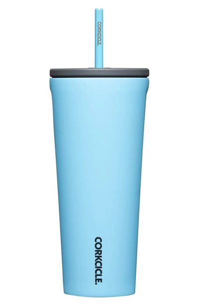 Shop Corkcicle 24-ounce Insulated Cup With Straw In Santorini