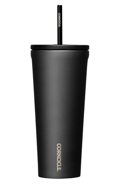 Shop Corkcicle 24-ounce Insulated Cup With Straw In Ceramic Slate