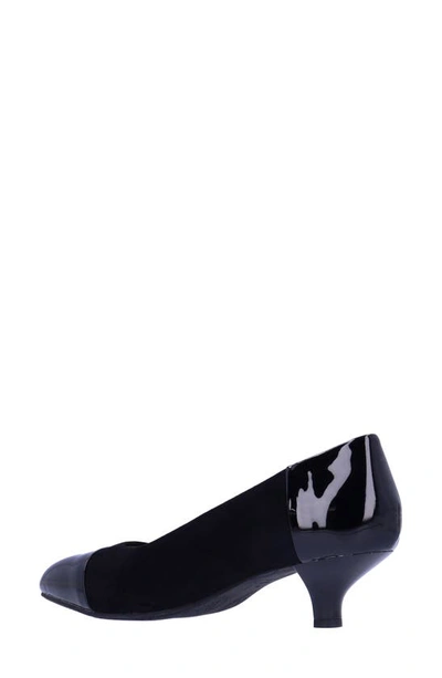 Shop L'amour Des Pieds Kishita Cap Toe Kitten Heel Pump In Black