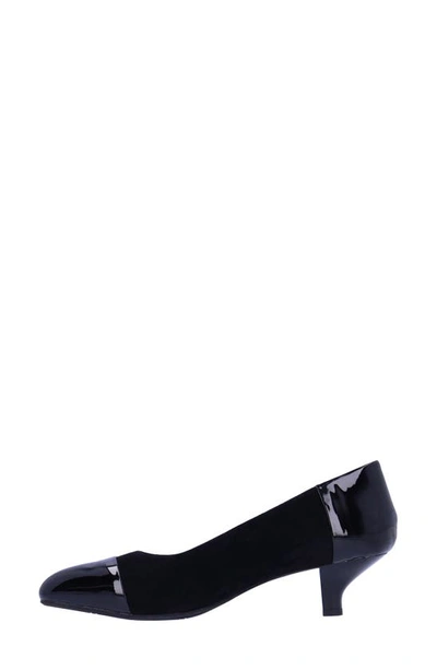 Shop L'amour Des Pieds Kishita Cap Toe Kitten Heel Pump In Black