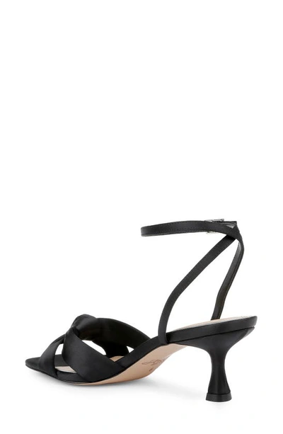Jewel Badgley Mischka Women's Valarie Square Toe Kitten Heel Evening Sandals In Black