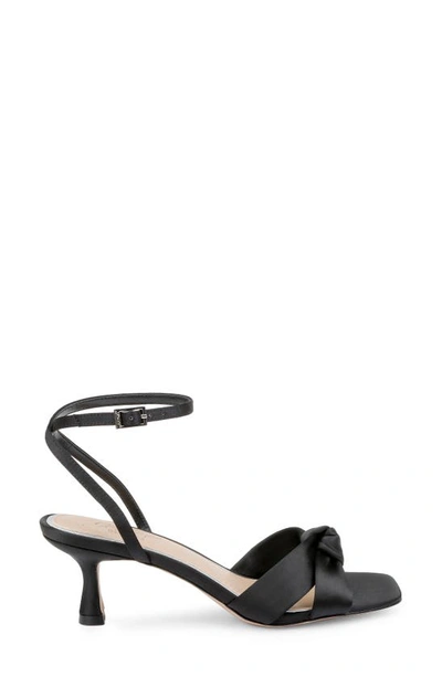 Jewel Badgley Mischka Women's Valarie Square Toe Kitten Heel Evening Sandals In Black