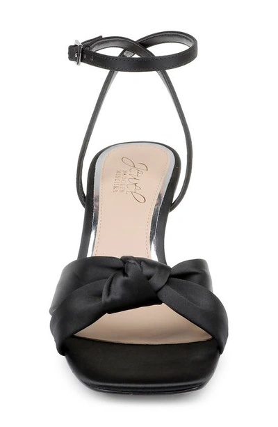 Jewel Badgley Mischka Women's Valarie Square Toe Kitten Heel Evening Sandals In Black