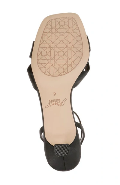 Jewel Badgley Mischka Women's Valarie Square Toe Kitten Heel Evening Sandals In Black
