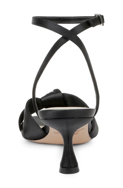 Jewel Badgley Mischka Women's Valarie Square Toe Kitten Heel Evening Sandals In Black