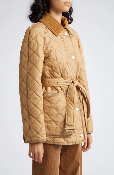 Shop Burberry Penston Quilted Field Jacket In Archive Beige