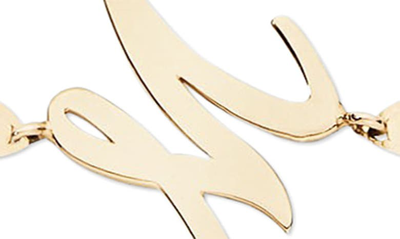 Shop Lana Jewelry Cursive Initial Pendant Bracelet In Yellow  - M
