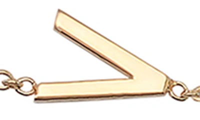 Bychari Initial Pendant Bracelet In 14k Yellow Gold