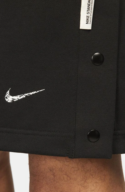 Shop Nike Fleece Soccer Shorts In Black/ White
