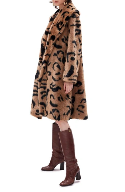 Shop Diane Von Furstenberg Merida Faux Fur Coat In Giant Tiger