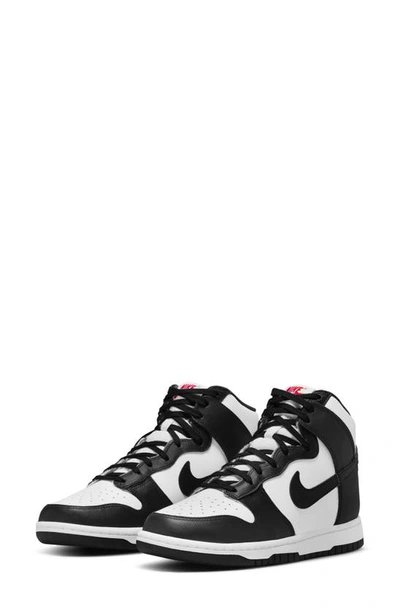 Shop Nike Dunk High Basketball Sneaker In White/ Black/ University Red