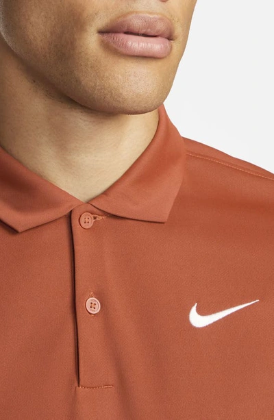 Shop Nike Court Dri-fit Polo In Rugged Orange/ White