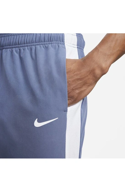 Shop Nike Court Advantage Stretch Tennis Pants In Diffused Blue/ White/ White