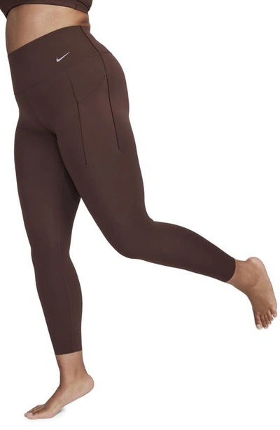 Nike Universa Medium-Support High-Waisted 7/8 Leggings with Pockets  'Earth/Black' - DQ5897-227